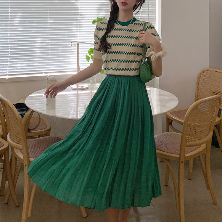 小清新甜美減齡休閒短袖+半身裙