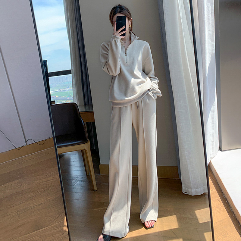 御姐氣質時尚休閒衛衣闊腿褲兩件套
