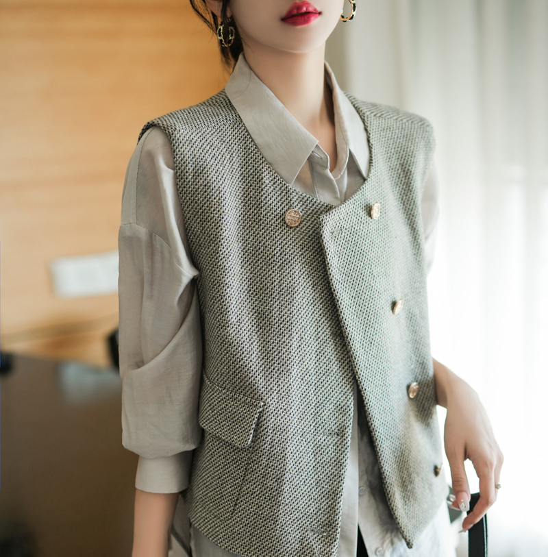 法式高級感小香風西裝馬甲