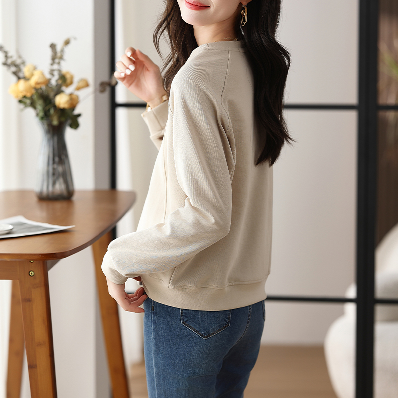 時尚設計感休閒百搭衛衣知性優雅上衣