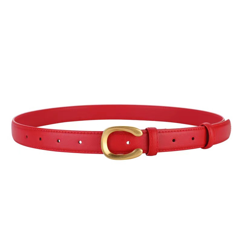 百搭簡約時尚方扣高級感裝飾皮帶（7色）