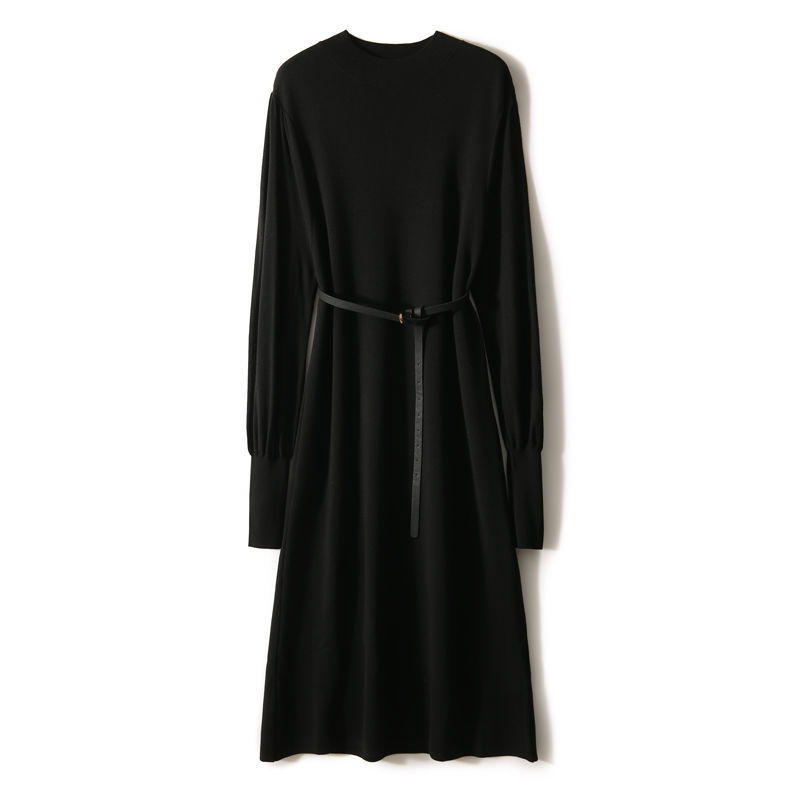 新款簡約收腰顯瘦內搭毛衣打底連衣裙