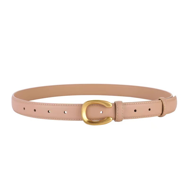 百搭簡約時尚方扣高級感裝飾皮帶（7色）