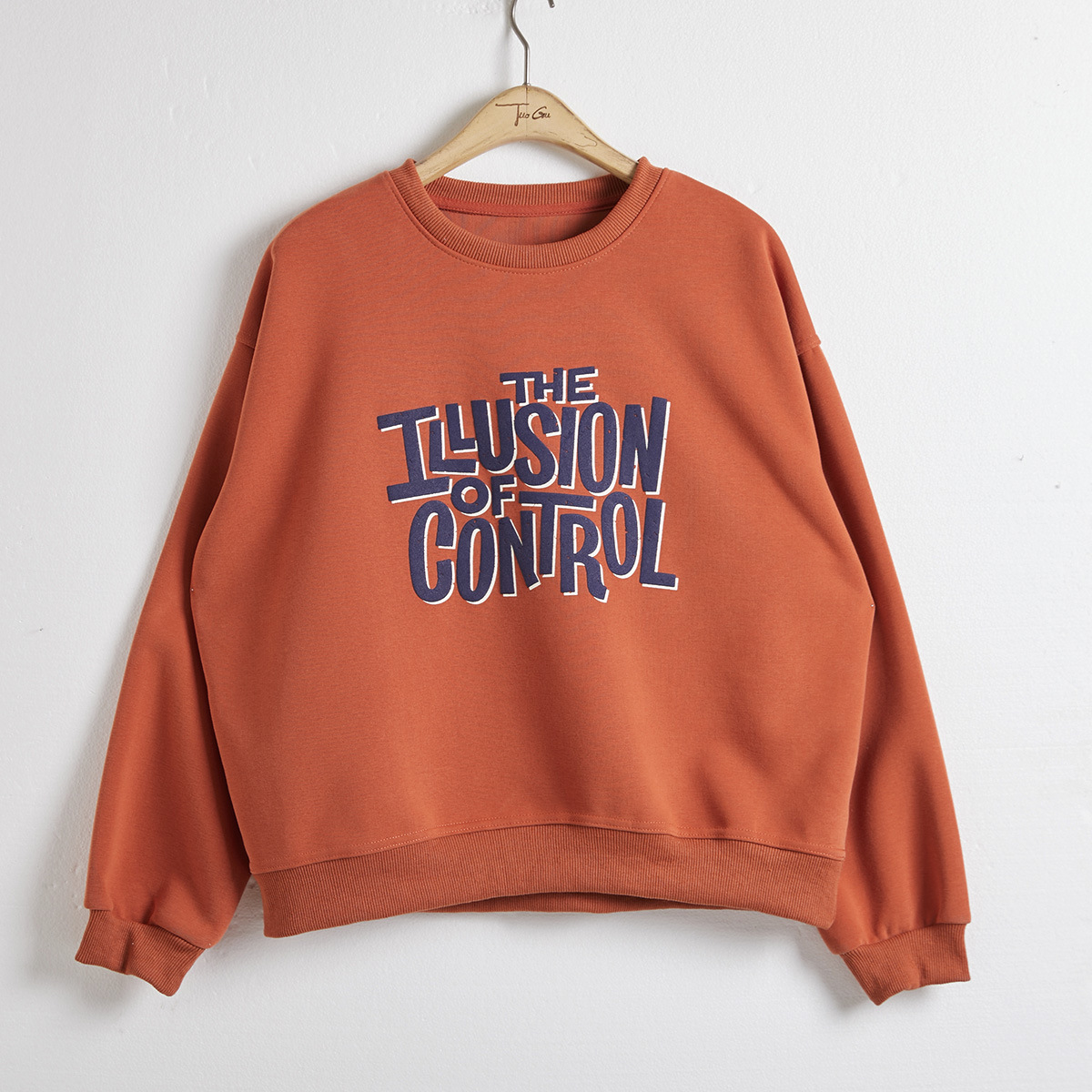 慵懶圓領字母印花寬鬆顯瘦休閒衛衣