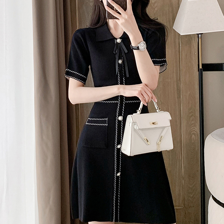 夏季新款通勤百搭法式氣質小香風洋装