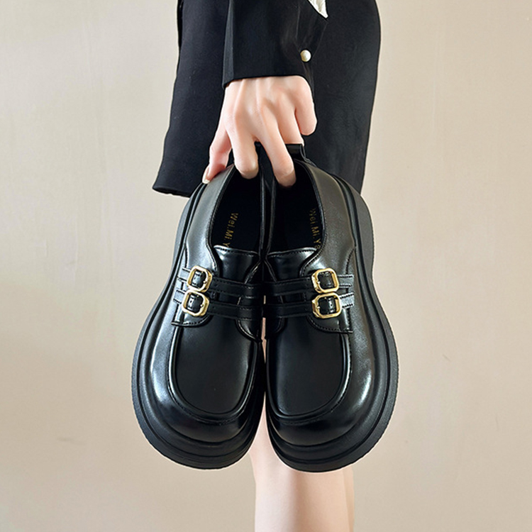 新款厚底復古英倫風小皮鞋