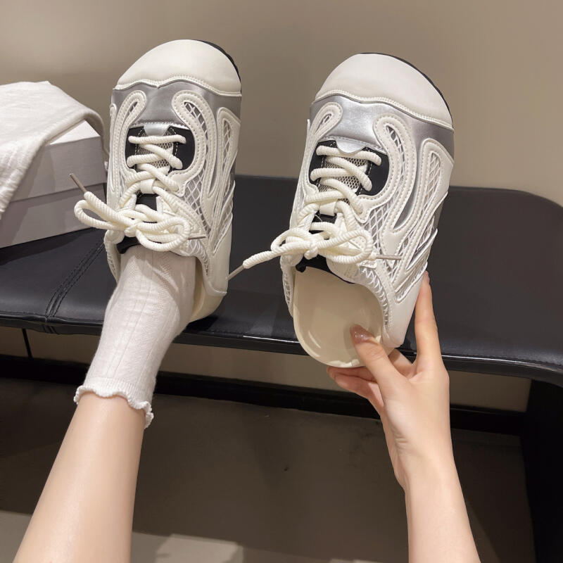 厚底增高一腳蹬半拖鞋（3色）