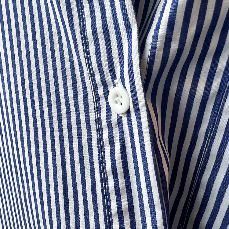 法式小眾後開叉收腰棉襯衫