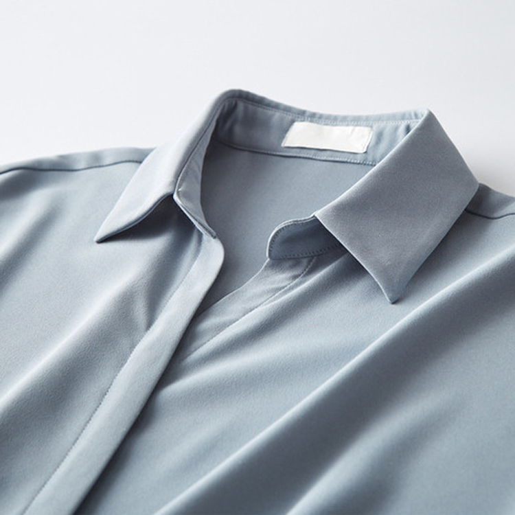 POLO領中腰通勤鬆緊連身裙