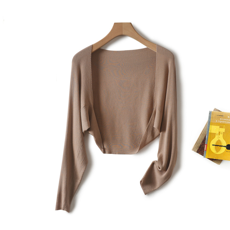 亞麻冰絲針織外搭防曬衣