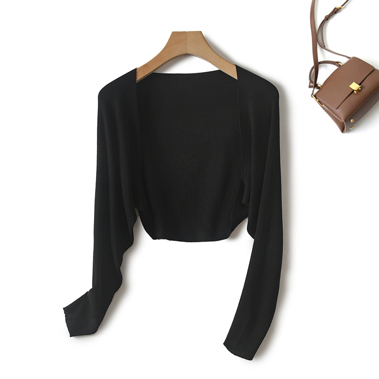 亞麻冰絲針織外搭防曬衣