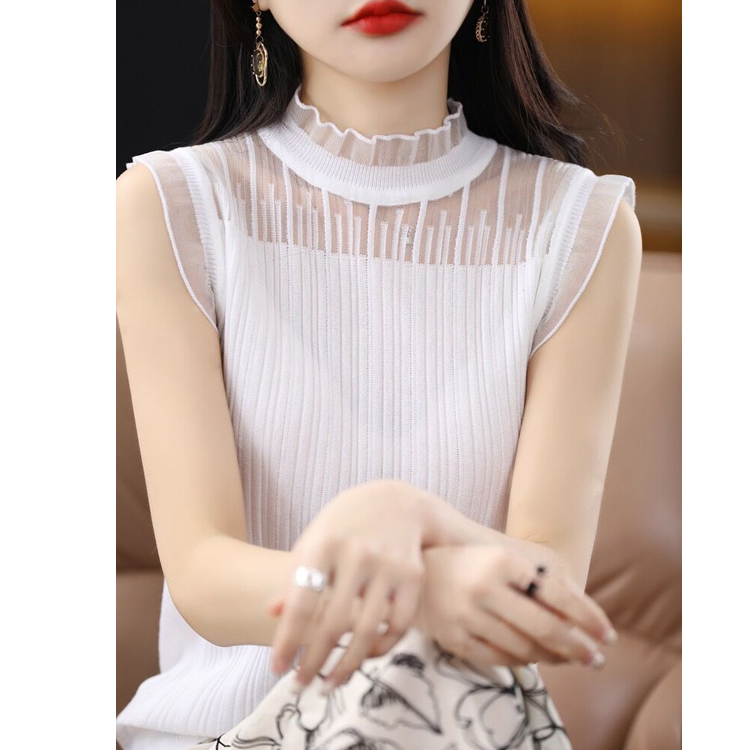 木耳邊蕾絲通勤內搭背心