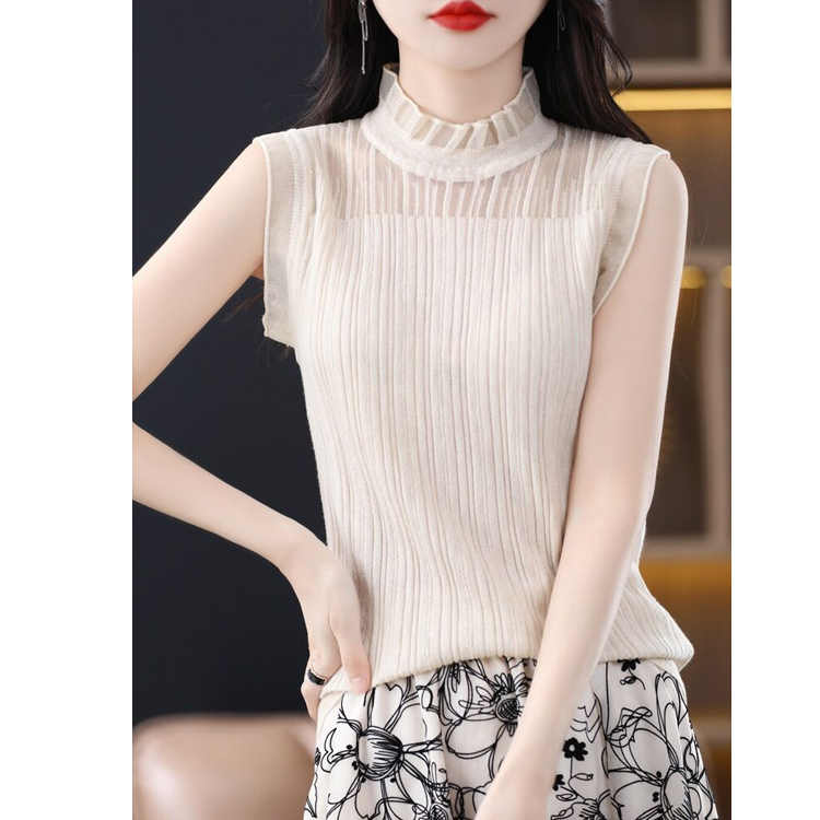 木耳邊蕾絲通勤內搭背心