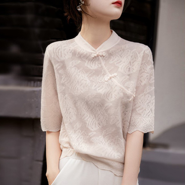 立體提花改良旗袍上衣