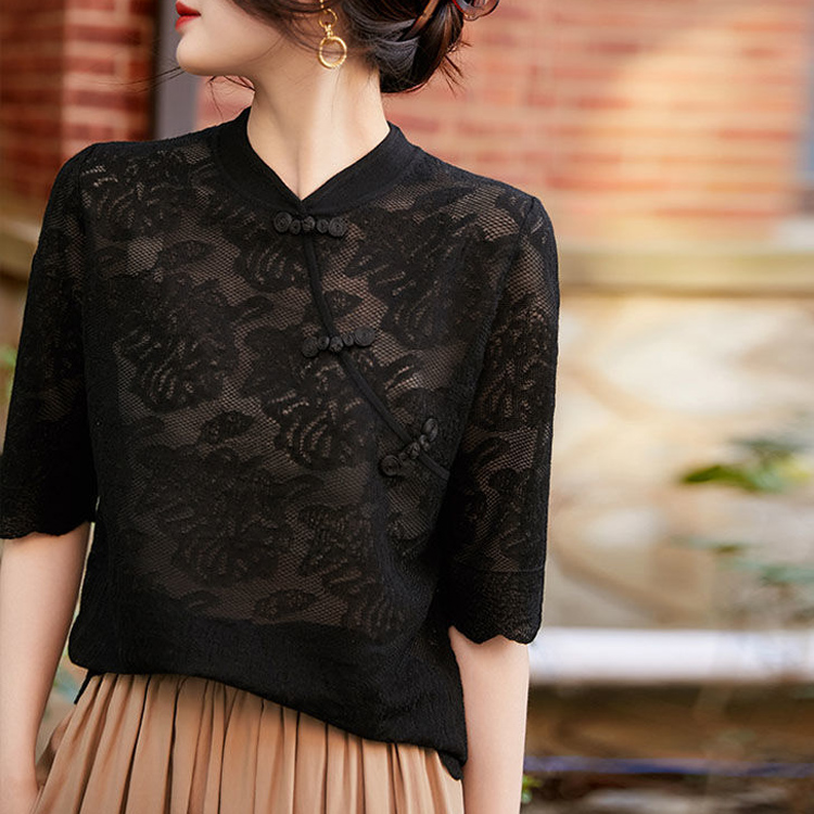 立體提花改良旗袍上衣
