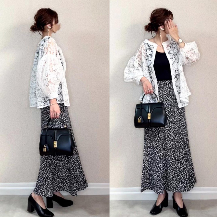 日系蕾絲燈籠袖襯衫上衣