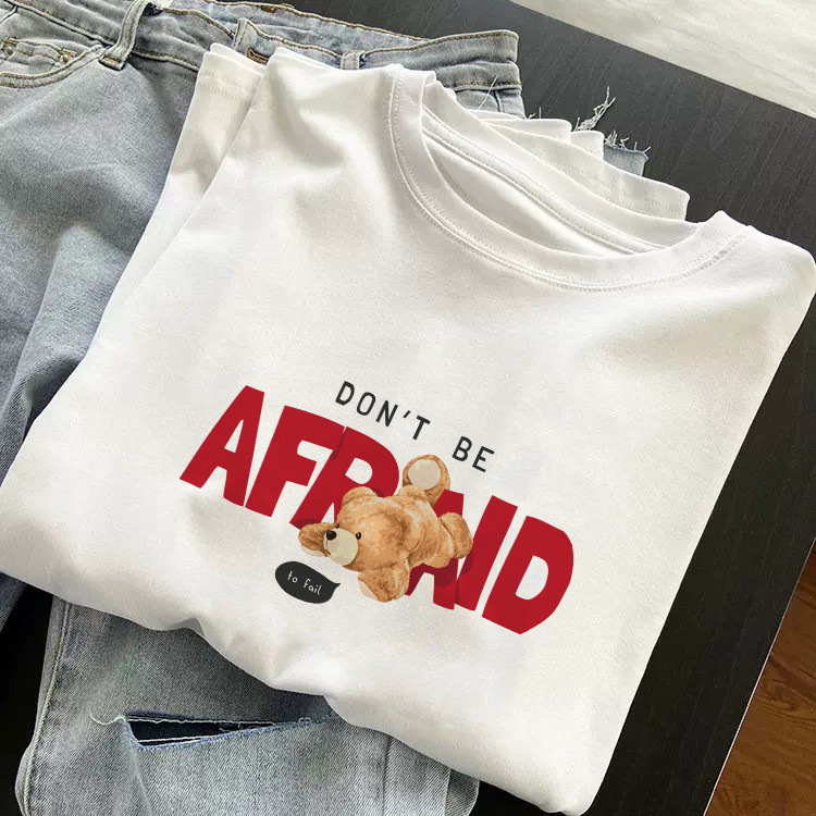 創意字母印花圓領純棉短袖