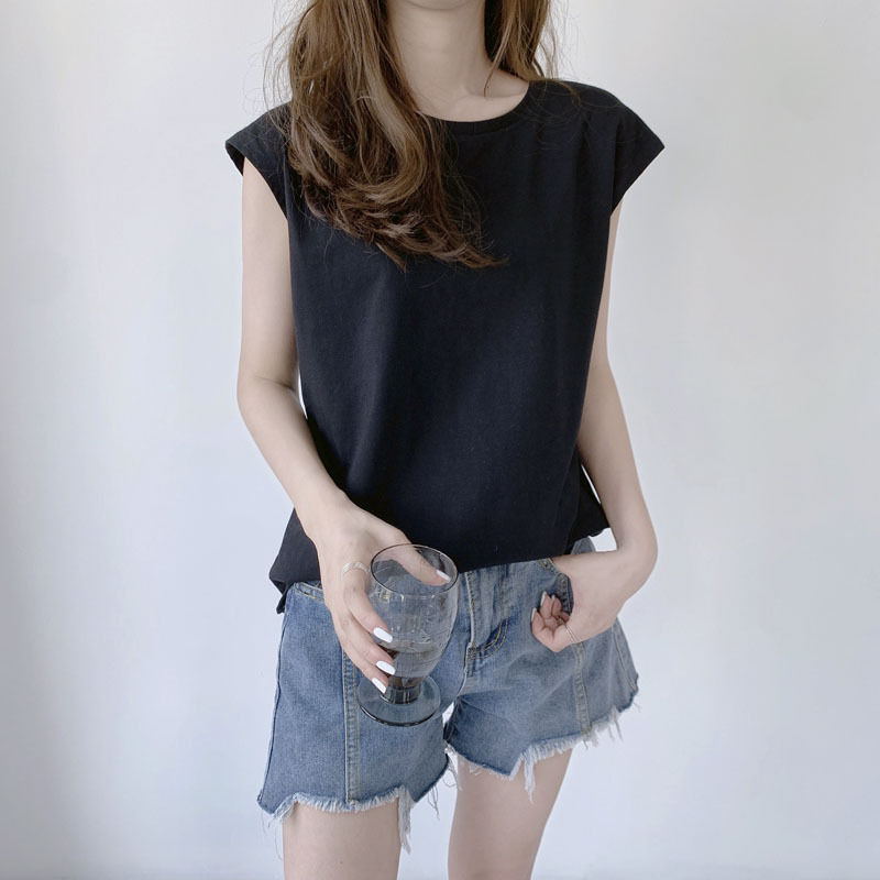 韓系純色簡約夏季無袖T恤（5色）