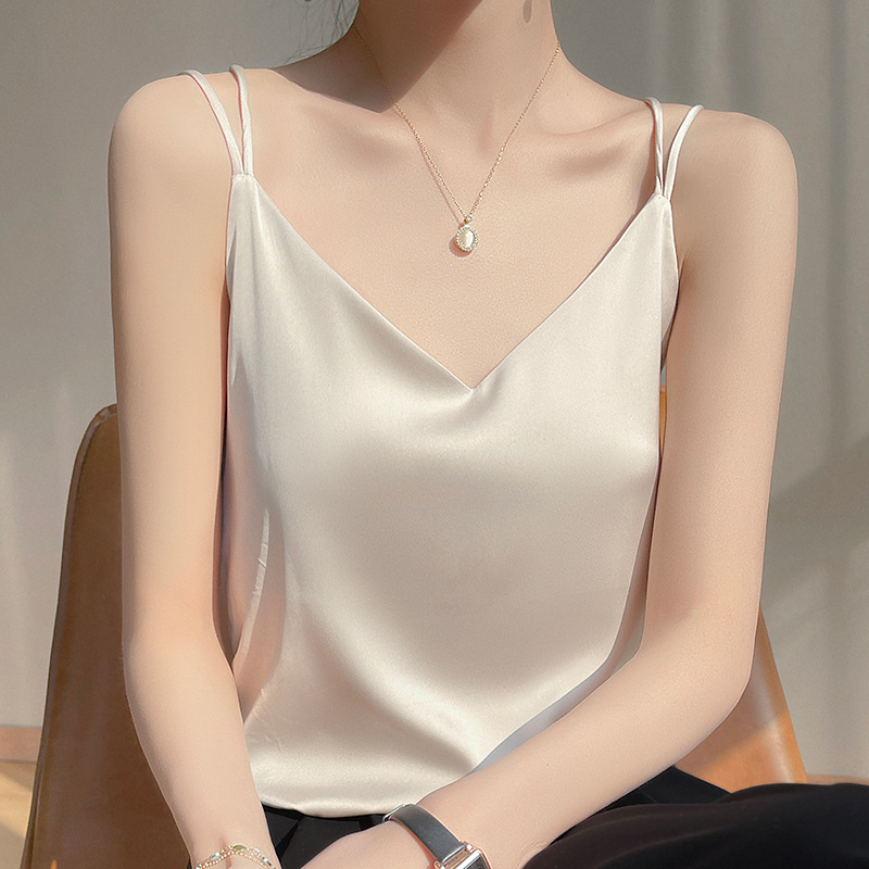 夏季真絲內搭氣質通勤背心（6色）