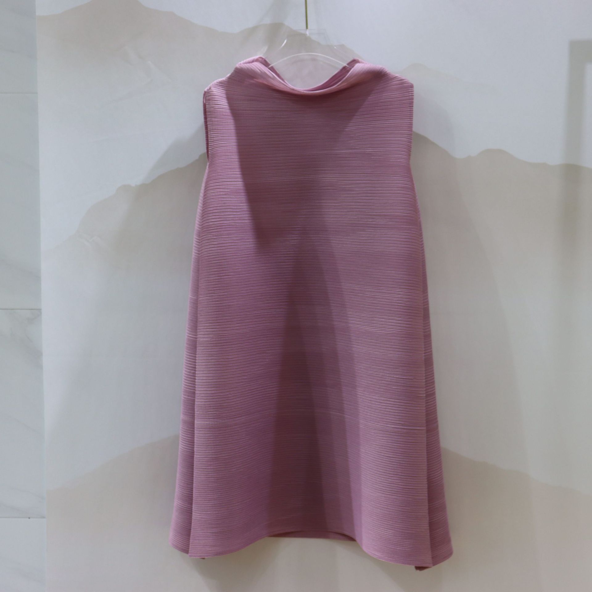 夏季褶皺寬鬆無袖連衣裙（8色）