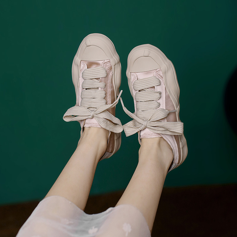 西班牙小眾綢緞休閒帆布鞋（3色）