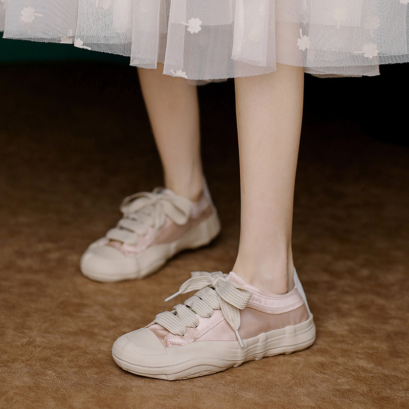 西班牙小眾綢緞休閒帆布鞋（3色）