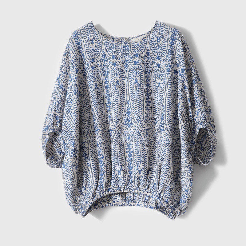 夏季清爽桑蠶絲蝙蝠袖蝴蝶結襯衫