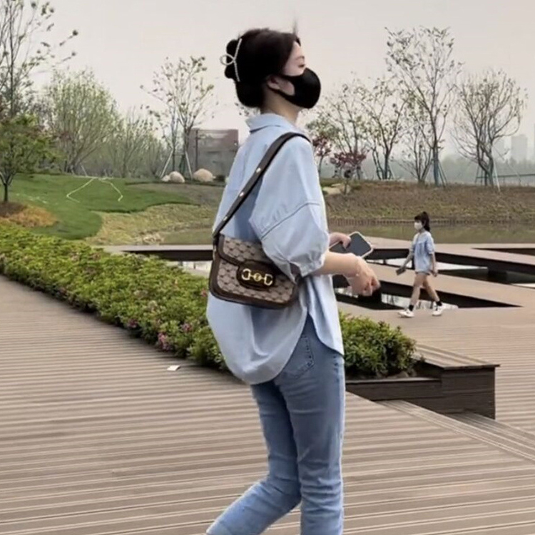 中袖廓形氣質百搭襯衫