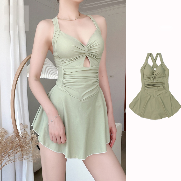 碎花鏤空顯瘦純欲泳衣（6色）