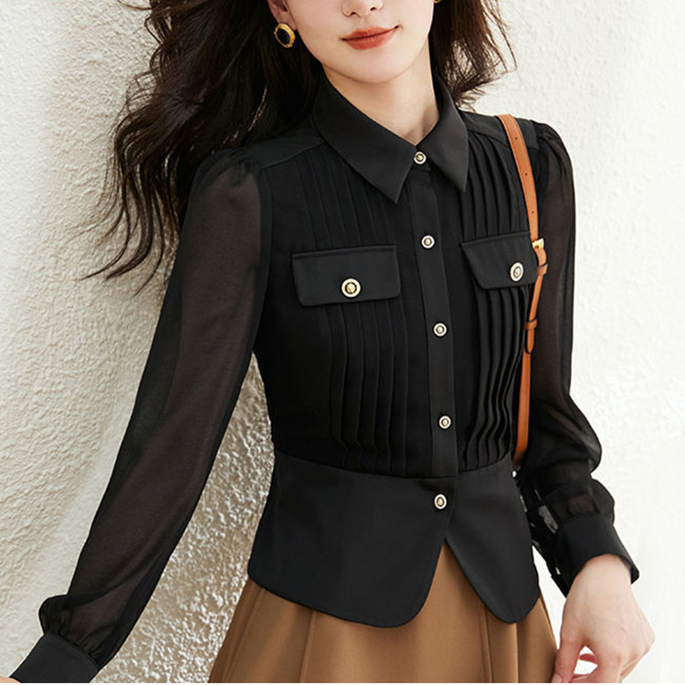 設計感小眾氣質襯衫收腰顯瘦別緻上衣