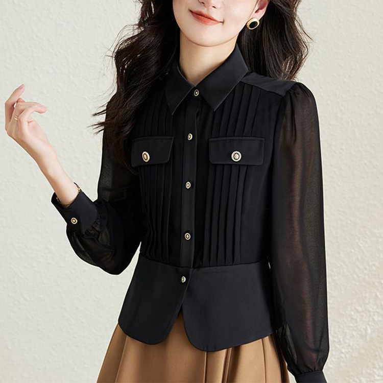 設計感小眾氣質襯衫收腰顯瘦別緻上衣