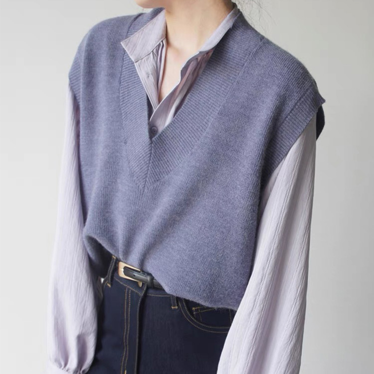 溫柔復古時髦洋氣別緻襯衣/馬甲