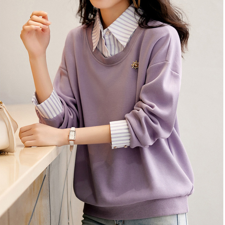 時尚休閒顯瘦假兩件衛衣