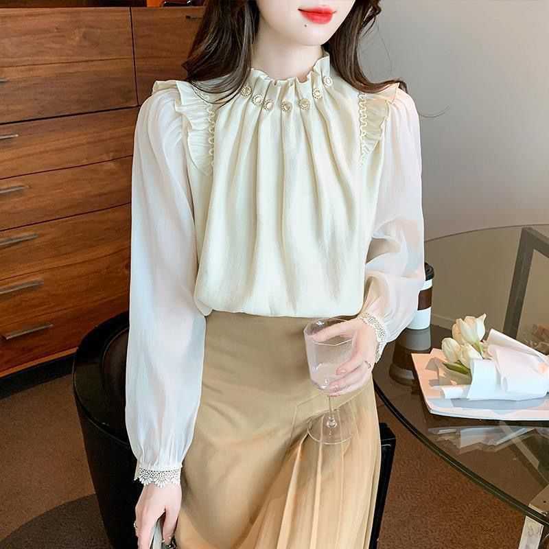 超仙百搭顯瘦氣質優雅長袖上衣