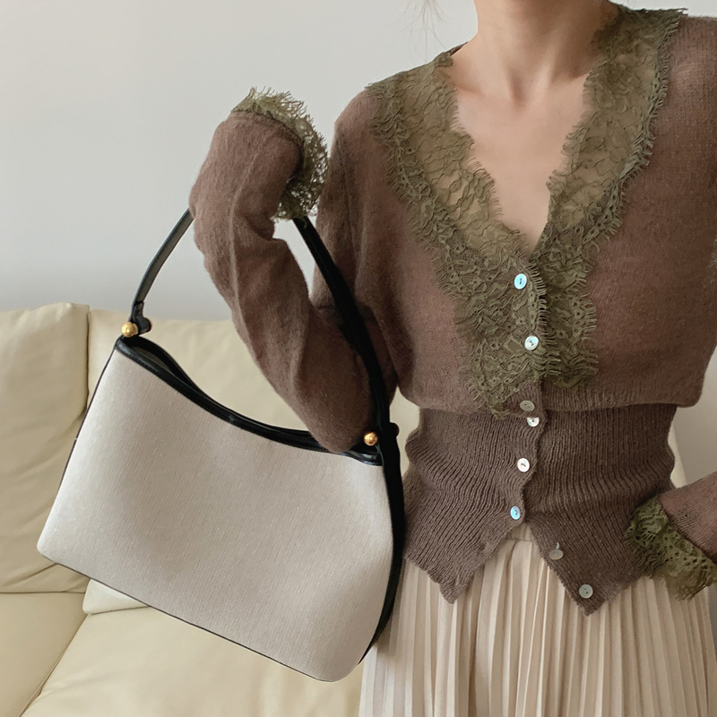 法式蕾絲chic禦姐針織開襟衫