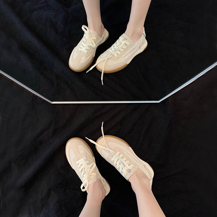 刺繡繫帶輕便透氣阿甘鞋