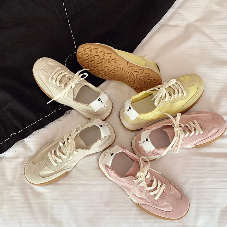 刺繡繫帶輕便透氣阿甘鞋