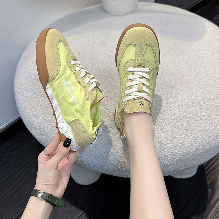 刺繡繫帶輕便透氣阿甘鞋