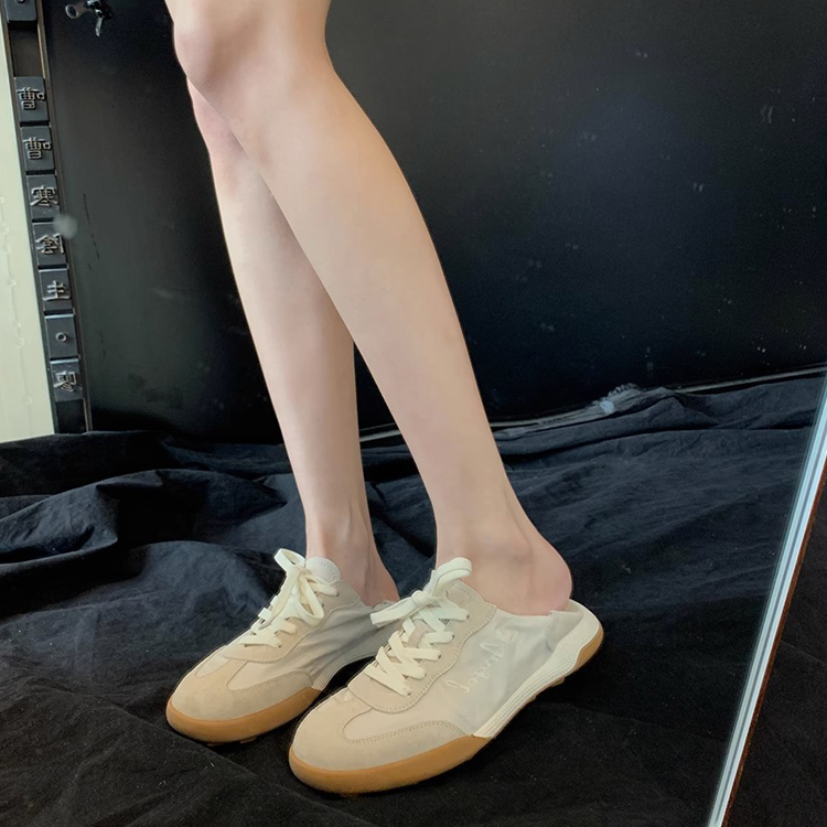 刺繡繫帶輕便透氣阿甘鞋