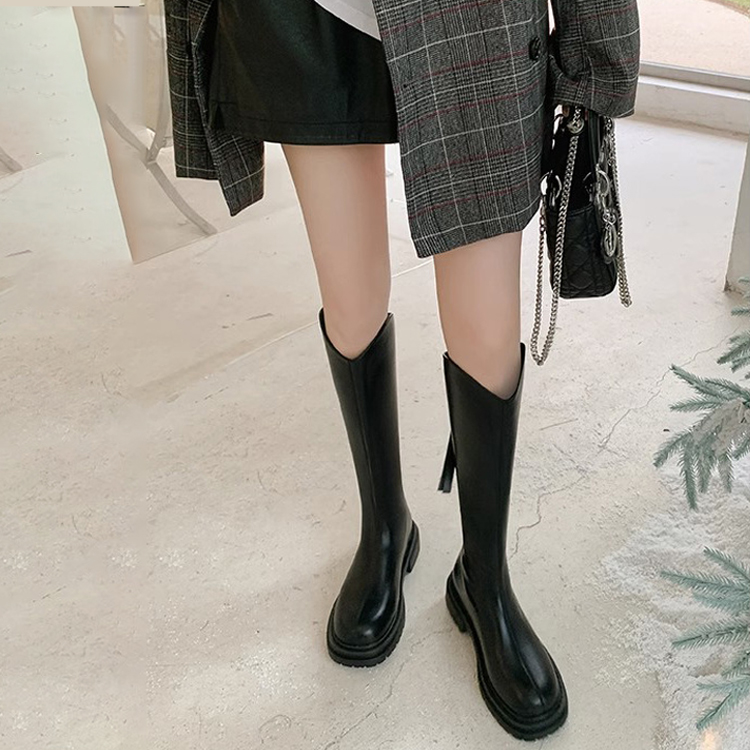 V型扣軟底氣質長筒靴