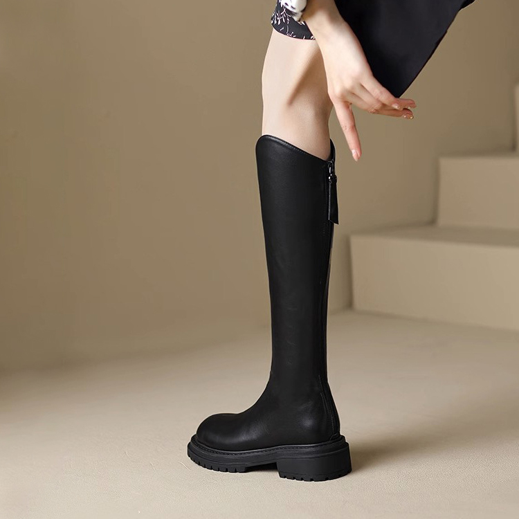 V型扣軟底氣質長筒靴