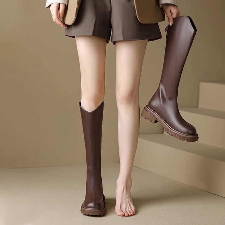 V型扣軟底氣質長筒靴