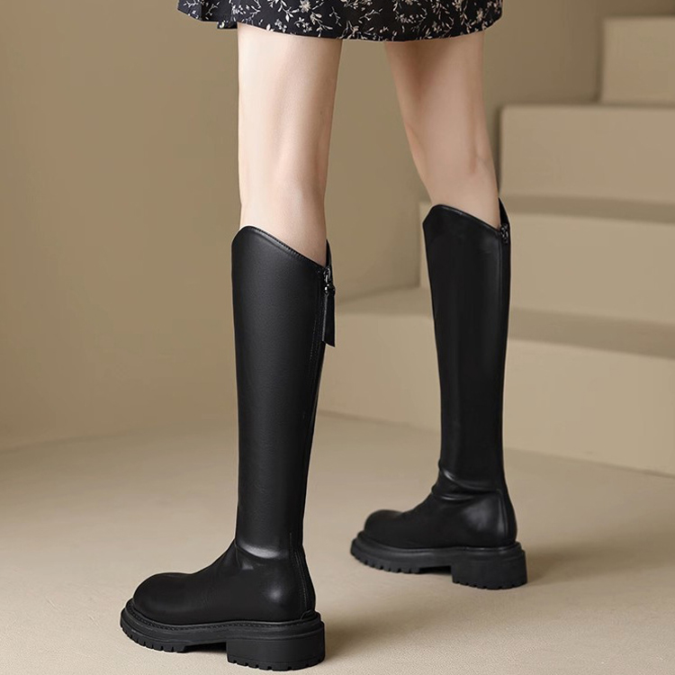 V型扣軟底氣質長筒靴