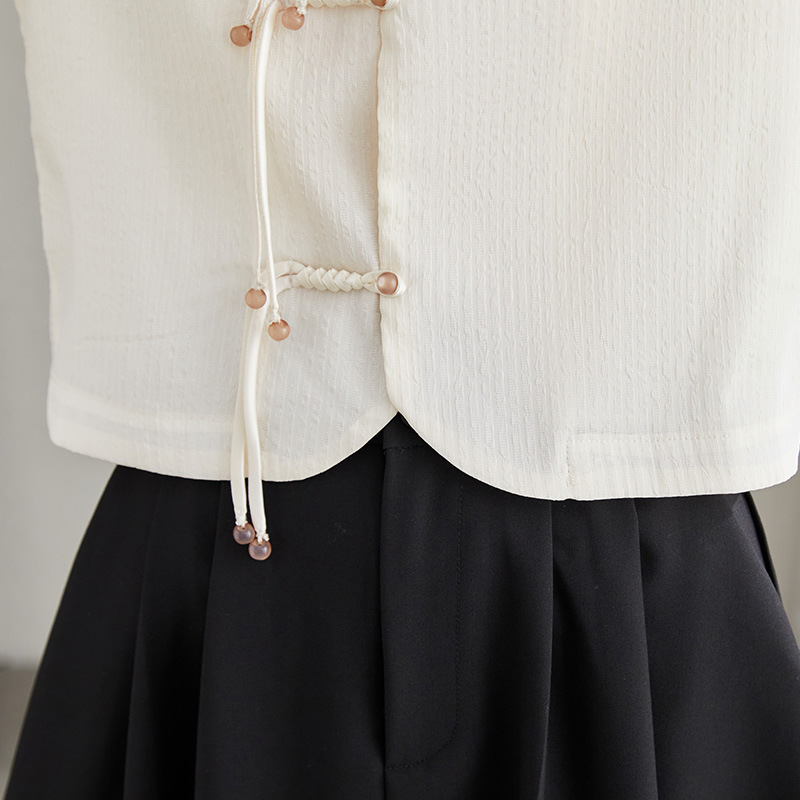 國風設計感新中式旗袍長袖襯衫