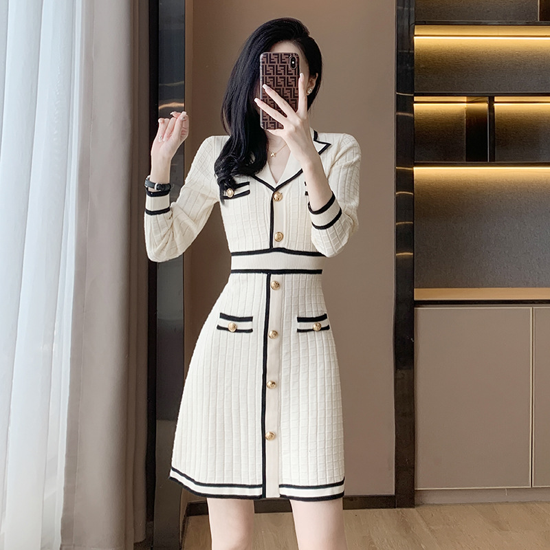小香風氣質名媛收腰連衣裙