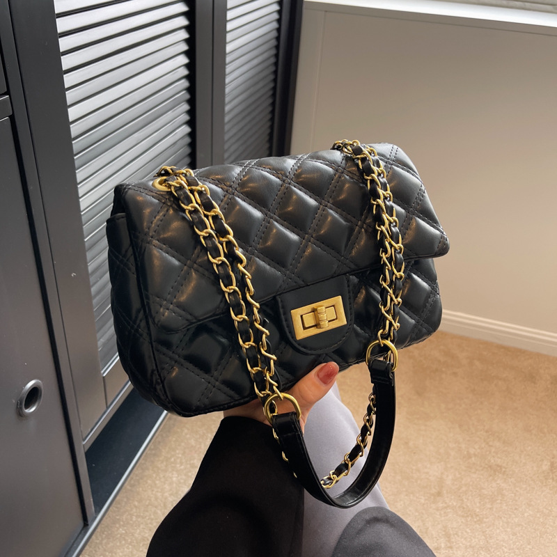 時尚菱格洋氣百搭鏈條包