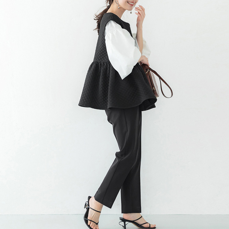 菱格A字夾棉馬甲