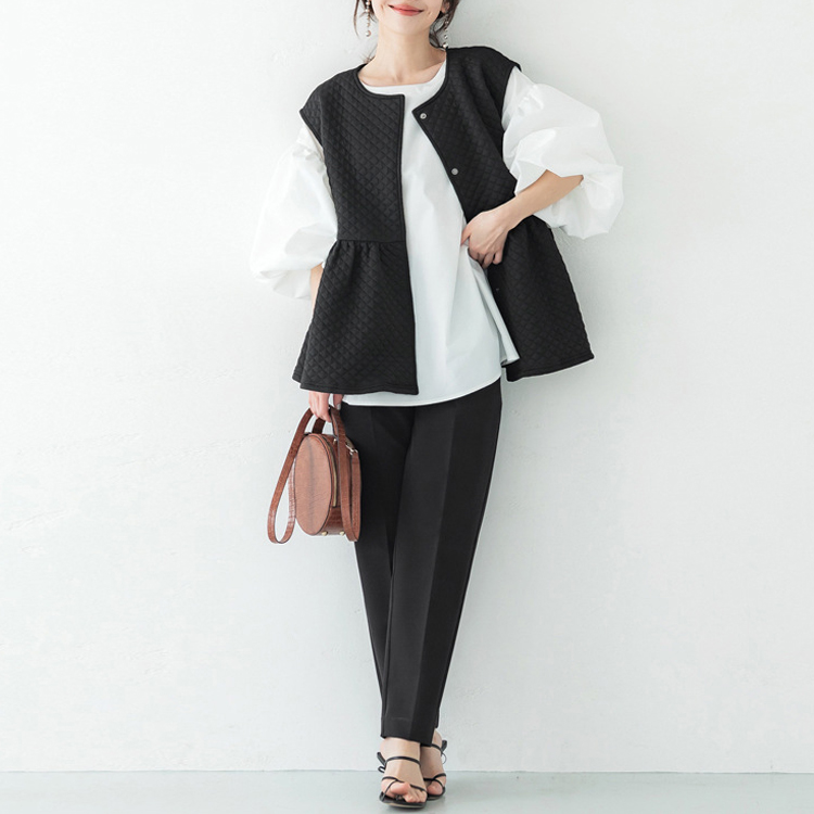 菱格A字夾棉馬甲