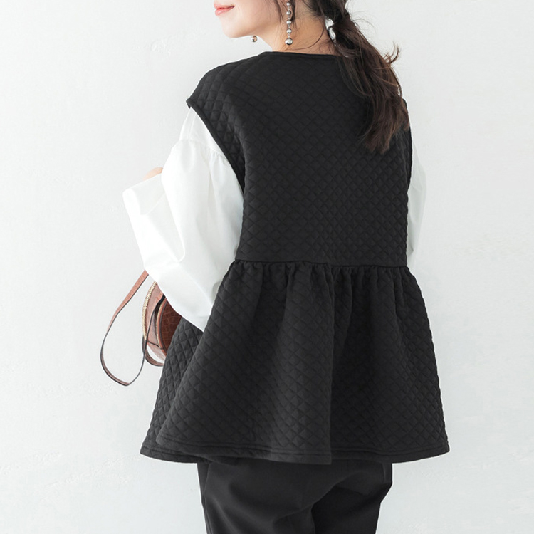 菱格A字夾棉馬甲