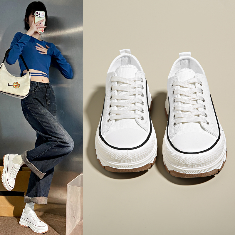 經典增高舒適帆布鞋（2色）